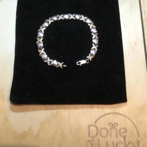 Silver 925 NF Heart -X Bracelet - Picture 4 of 5